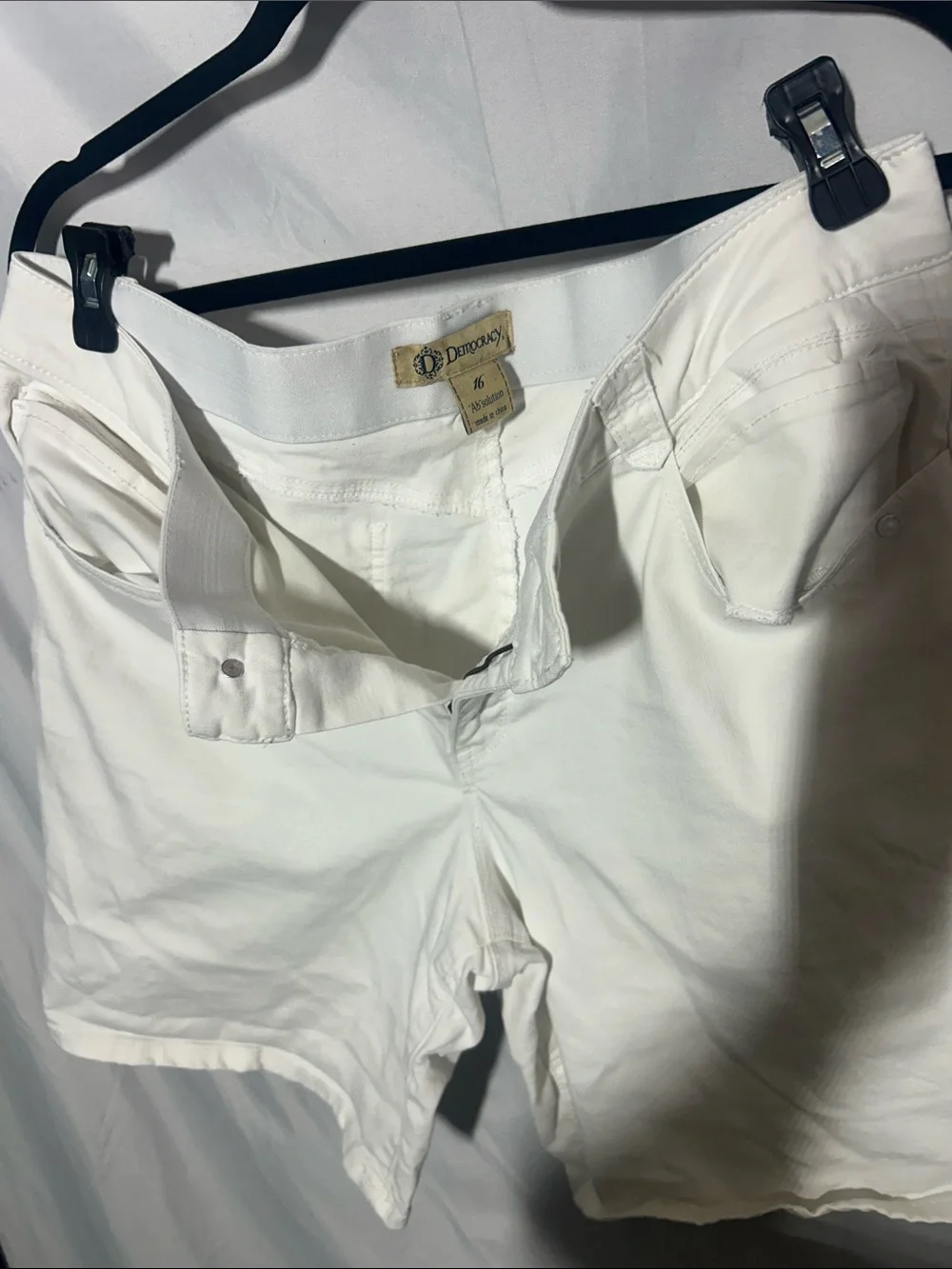 Democracy White Women's Bermuda Shorts